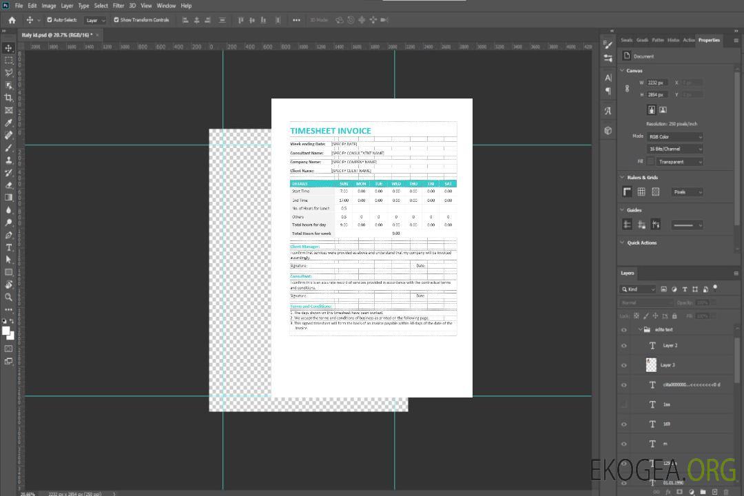 Exemple de modèle de facture de feuille de temps template Exemple de modèle de facture de feuille de temps template